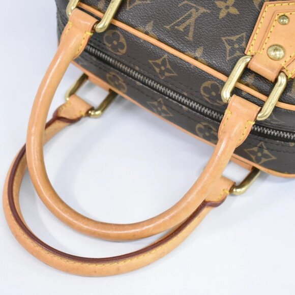 Louis Vuitton Manhattan PM Monogram Canvas Handbag Brown - Picture 5 of 10